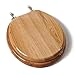 Comfort Seats C2B1R17BN Designer Solid Wood Toilet Seat with Brushed Nickel Hinges, Round, Oak