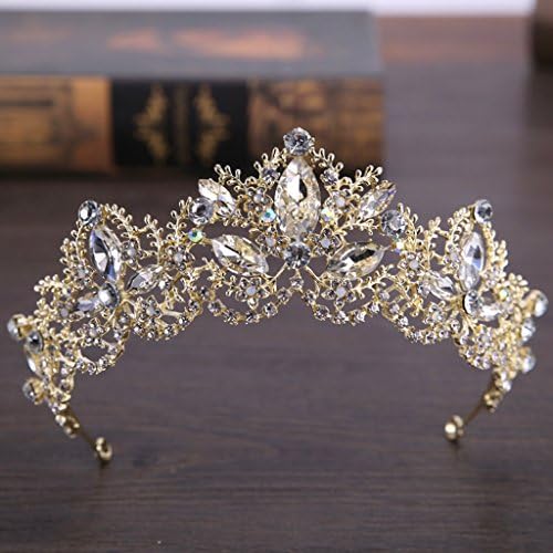 Allrise Baroque Princess Tiaras Wedding Crown, Bride Tiara Diadem Coronet Hair Accessory