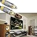 MINC Optical Digital Audio Cable 6.5 Feet - CL3 Rated.Home Theatre Fiber Optic Toslink JIS F05 Male to Male Gold Plated Metal Connectors.