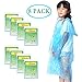 Rain Poncho for Kids-(8pack) Clean Disposable Rain Ponchos with Hood and Drawstring Emergency Poncho(blue)
