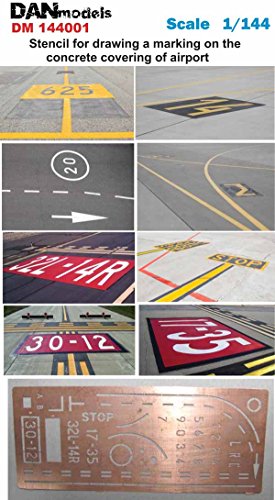 MASK FOR DRAWING A MARKING ON THE CONCRETE OF AERODROME 1/144 DAN MODELS 144001