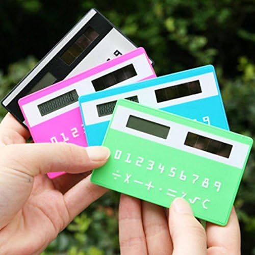 stationery card portable calculator mini handheld ultra-thin Card calculator Solar Power Small Slim Pocket Calculator(2PC)