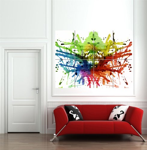 Inkblot Multicolored Modern wall art | Colorful Wall Decor