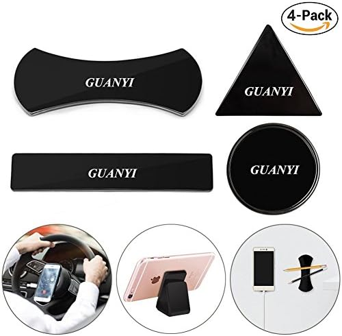 Cell Phone Pads,Cell Phone Stand holder for car/Android Smartphone/ iPhone,Multi-Function Mobile Phone Sticky to Anywhere,Anti-Slip Gel Pads,Nano Rubber Pad(4 pcs) (all square pads)