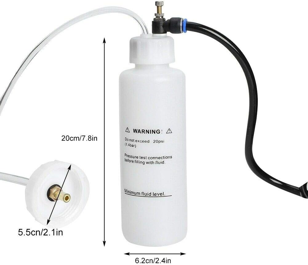 Autojack 500ml Car Brake Bleeder, Compressed Air and Clutch Fluid Bleeding Kit, Tool for Hands Free Operation - Image 4