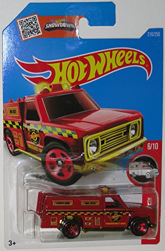Hot Wheels 2016 HW Rescue HW Rapid Responder Fire Truck 216/250, Red