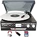 Boytone BT-37B-C Bluetooth 3-Speed Stereo Turntable, Wireless Connect to Devices Speaker(Bluetooth Out Transfer), 2 Built-in Speakers, LCD Display, AM/FM Radio, USB/SD/AUX+ Cassette Player/MP3thumb 3
