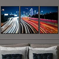 3 Piece Framed Canvas Wall Art Colorful Industrial Lights Canvas Prints Home Artwork Decoration for Living Room,Bedroom - 16