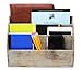 Executive Office Solutions Vintage Rustic Wooden Office Desk Organizer & Mail Rack For Desktop, Tabletop, or Counter - Distressed Torched Wood – For Supplies, Desk Accessories, Mail Barnwood (WO3A)