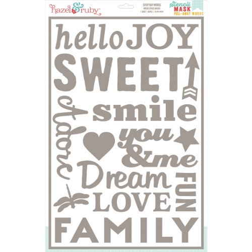 Hazel and Ruby 12 x 8-inch Everyday Words Stencil Mask