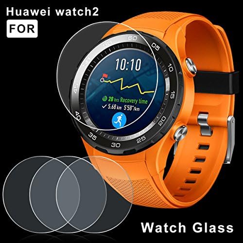 Screen Protector for Huawei Watch 2, Tempered Glass Protective Films Anti-Scratch High Definition Cover for Smartwatch (2X)