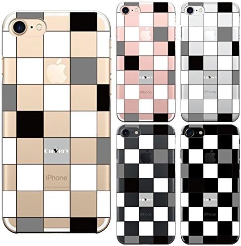 iPhone 7 Case Anti-Scratch Clear Back for iPhone 7 4.7 CuVery block check white black