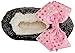 JoJo Siwa Girls' Big Slipper Socks, Black Pink Sequin Bow, M/L-Fits Shoe Size 13-4