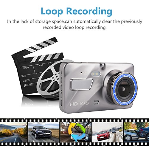 Dash Camera - P-JING Car Camera DVR Dashboard 3.8" Screen,170 Degree Wide Angle,Full HD 1080P, Vehicle On-dash Video Recorder Camcorder with G-Sensor, Loop Recording,Night Vision ,WDR, Parking Monitor