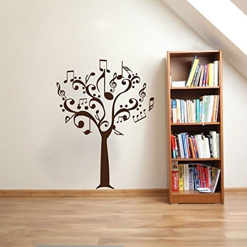 Music Note Tree Silhouette Vinyl Wall Decal Sticker Graphic