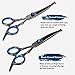 YOUTHINK Dog Grooming Scissors Kit, 7 in 1 Stainless Steel Fast Cut Pet Grooming Scissors Set Safety Round Tip Thinning Straight Curved Shear with Grooming Comb for Dog, Cat or Other Pet