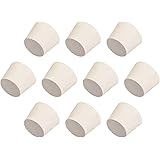 uxcell White Tapered Shaped Solid Rubber Stopper for Lab Tube Stopper Size 9 10pcs