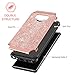 DOMAVER Galaxy Note 9 Case, Note 9 Sparkle Glitter Bling Slim Fit Dual Layer Hybrid Shockproof Hard Back Durable Bumper Protective Phone Case Cover for Samsung Galaxy Note 9 (2018), Rose Gold/Pink