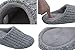 HomeIdeas Women's House Indoor Slippers Memory Foam Slip-on Bedroom Cozy Summer Lightweight Outdoor Shoes with Rubber Sole (Size 7-8 B(M) US, Light Gray)