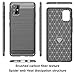 GSDCB Samsung Galaxy A51 Case, Air Cushion Shockproof Carbon Fiber Protective Case with Brushed Texture Soft Flexible TPU Ultra Thin Slim Fit Design for Women Men Girls Kids Boys (Black)