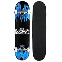 Krown KRRC-27 Rookie Complete Skateboard,Blue Flame