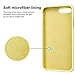 Vooii Compatible with iPhone 8 Plus Case, iPhone 7 Plus Case, Soft Silicone Gel Rubber Bumper, Microfiber Lining Hard Shell Shockproof Full Body Protective Cover Yellow