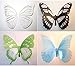 ElecMotive 36 Pcs 3D Color Crystal Butterfly Wall Stickers with Adhesive Art Decal Satin Paper Butterflies Home DIY Decor Removable Wall Decor