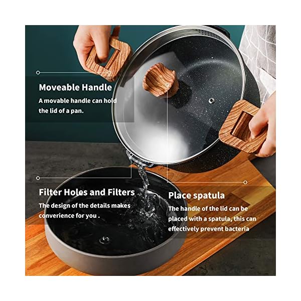 Haufson-Asteroid-Trio-Non-Stick-Cookware-with-Lid-5-Pieces-Set-Pot-And-Pan-Sets-Induction-PFOA-Free-Frying-Pan-28-cm-Saute-Pan-28-cm-with-Lid-Casserole-24-cm-with-Lid Haufson Asteroid Trio+, Non Stick Cookware with Lid, 5 Pieces Set, Pot And Pan Sets Induction, PFOA Free, Frying Pan 28…