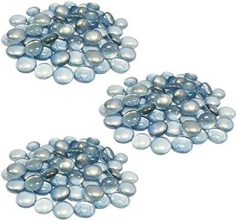 Set of 30 Ounces of Exotic Aquarium and Vase Gems and Shells! Around 2 Pounds of Gems Perfect For Aquariums, Vase Fillers, Table Scatter, Scrapbooking and Much More! (Blue Galaxy Gems, 2 Pounds)