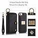 Petocase for iPhone SE 2020/iPhone 8 / iPhone 7 Wallet Case, Multi-Function Zipper Purse Detachable Magnetic Back Cover Wristlets 13 Card Slots & 4 Cash Pocket for Apple iPhone 8/7/6s/6 (Black)