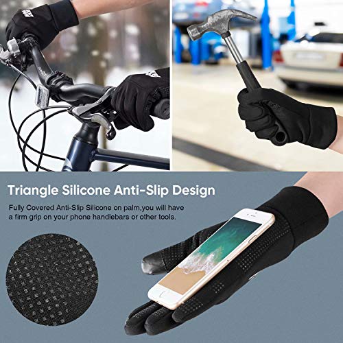 image for Nertpow Winter Cycling Bike Gloves, Warm Thermal Windproof Driving Run
