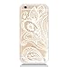 iPhone 6s Case, AiGoo 3-Pack Plastic Case Ultra Slim Cover, Henna White Floral Paisley Flower Mandala Retro/Vintage Floral Flowers Pattern Cover Clear Hard Case for iPhone 6 (2014), iPhone 6s (2015)