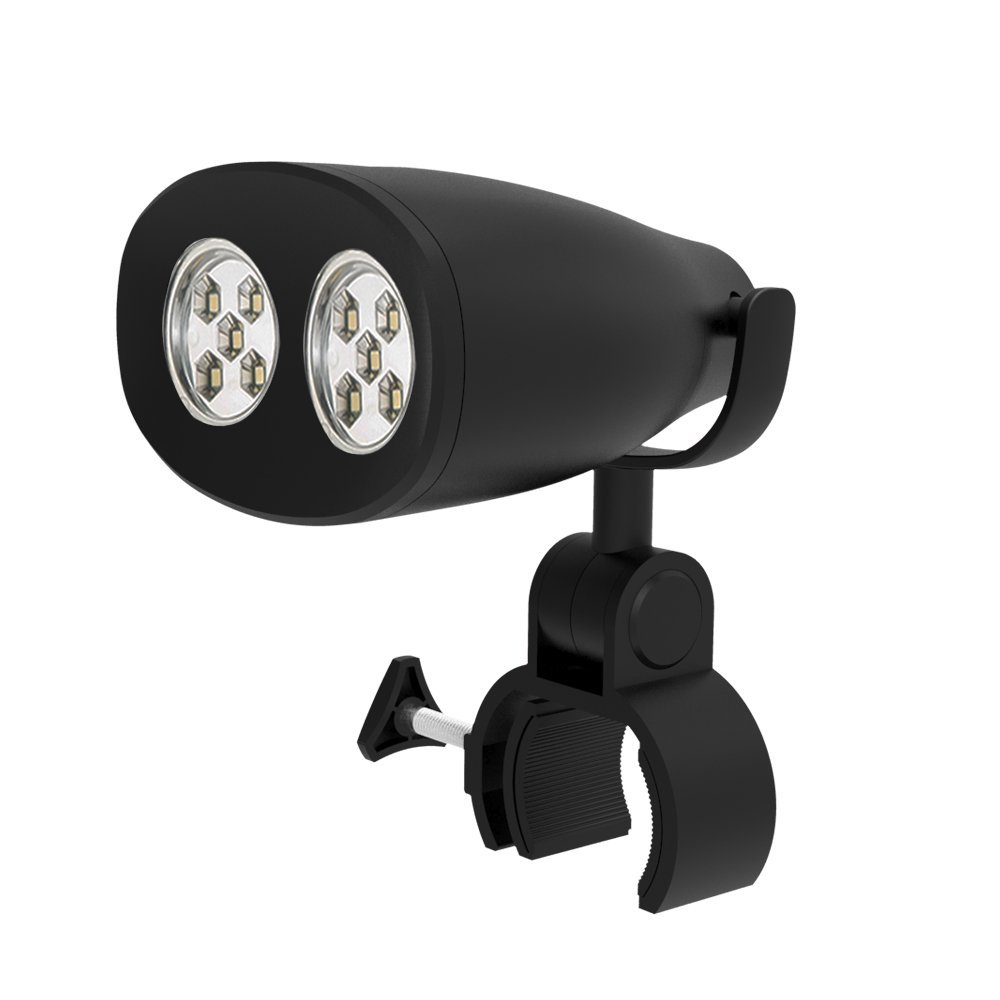 Tomods Barbecue LED Grill Light with 10pcs Bright LED and Adjustable Handle Mount-IP65 Waterproof Weather Resistant, Fireproof ABS Housing and Mental Clamp, Battery included