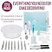 MERRI Cake Decorating Supplies 171 Pcs| Includes All Essential Baking Supplies & Pastry Tools - Rotating Turntable Stand, Frosting, Piping Bags and Tips Set, Icing Spatula, Cake Smoother