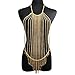 JANE STONE Fashion Gold Tone Bohemian Layered Sexy Bralette Body Chain Statement Beach Jewelry