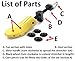 2-Way Plastic Shoe Stretcher Shaper, Mens size 6-13 US, (or Womens size 7.5-14), Yellow & Black