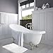 Clara Clark Bath Mat – Memory Foam Bath Mat - Soft Bathroom Rug - Non Slip and Super Absorbent - Fast Drying Machine Washable Bath Mat - White - Small Size 17” x 24”