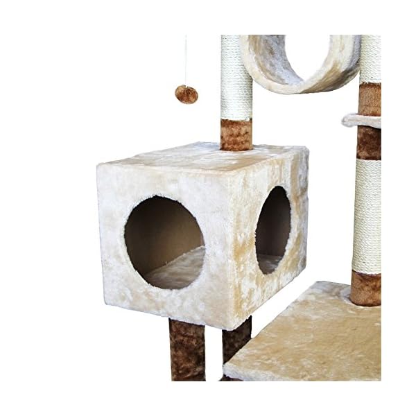 HUIO Cat Climbing Torre Cat Toys Un Sisal Naturale Rope Accessori Cathead Toy Cat Tiragraffi for Animali per Le Medie…
