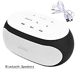Bluetooth speakers Yafeite Built-in Mic Answer the phone FM Radio Support Micro TF Card/USB Input/AUX Line-In model k7 Black and White