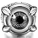 INBLUE Men's Stainless Steel Ring Grey Black Silver Tone White Dragon Claw Evil Devil Eye Cross Size10