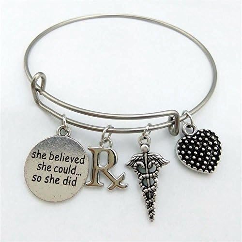 Pharmacist Bracelet, Pharmacist, Gift for Pharmacist, Pharmacist bracelet, Pharmacist gift, Pharmacist , Heart, bangle bracelet,