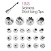 WEBSUN 28 PCS Cake Decorating Supplies Kit - 23 Icing Tips, 2 Silicone Pastry Bags, 2 Reusable Plastic Couplers & 1 Cleaning Brush. Professional Baking Supplies Frosting Tools Set for Cupcakes Cookies