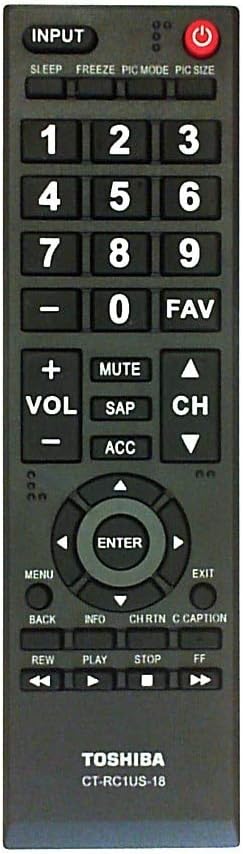 Toshiba CT-RC1US-18 TV Remote Control
