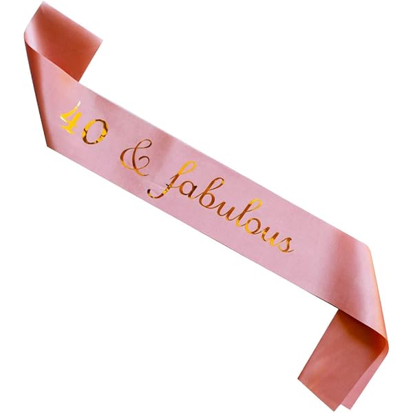 Amazon Com Magjuche 40 Fabulous Birthday Sash Rose Gold Girl