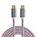 CableCreation USB C Extension Cable 10Gbps, 1ft USB 3.1 Type C Male to Female Extension Cable(3A), Support 4K HD Video Audio Tranfer, Compatible with MacBook Pro, Pixel 2 XL etc., 0.3M/Red and White