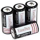 EaseBuy 4 Pack 16340 Lithium Batteries CR123A Rechargeable Batteries Camera Batteries