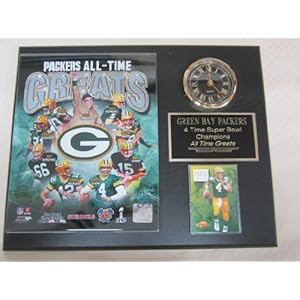 Green Bay Packers All Time Greats Collectors Clock Plaque w/8×10 Photo and Card 51 2BDMMx1f4L