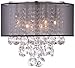 Saint Mossi Modern K9 Crystal Raindrop Chandelier Lighting Flush mount LED Ceiling Light Fixture Pendant Lamp for Dining Room Bathroom Bedroom Livingroom 6 E12 Bulbs Required H12