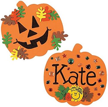 Amazon Com Fun Express 8 Inch Foam Halloween Pumpkins Craft