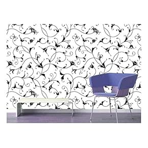 Large Wall Mural - Seamless Floral Pattern | Self-Adhesive Vinyl Wallpaper/Removable Modern Decorating Wall Art - 66" x 96"